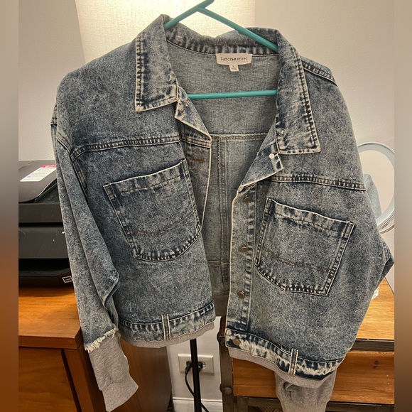 Dance & Marvel Jackets & Blazers - Dance & Marvel size Large jean sweatshirt jacket